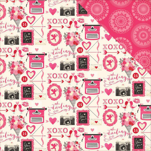 Echo Park skräppipaperi Valentine Icons