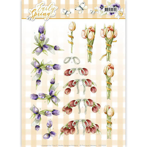  Precious Marieke Early Spring 3D-kuvat Early Tulips