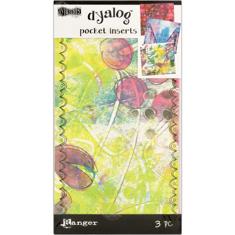 Dylusions Dyalog Printed Pocket Inserts, taskut