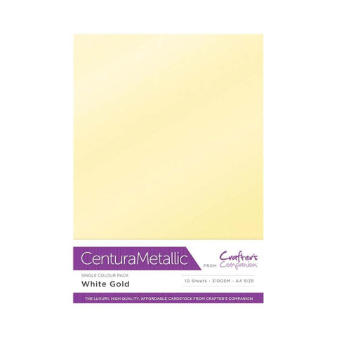 Centura Metallic helmiäiskartonki, sävy White Gold