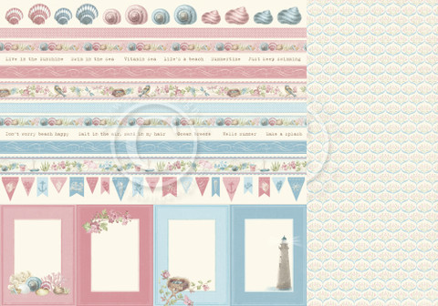 Pion Design Seaside Stories skräppipaperi Borders