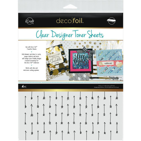 Deco Foil Clear Toner Sheets, Arrows