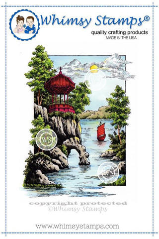 Whimsy Stamps Gazebo Overlook -leimasin