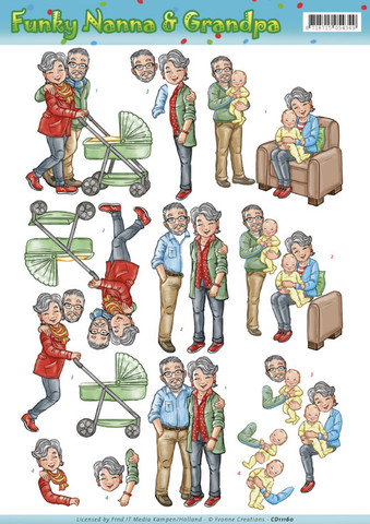 Yvonne Creations Funky Nanna & Grandpa Babysitting 3D-kuvat