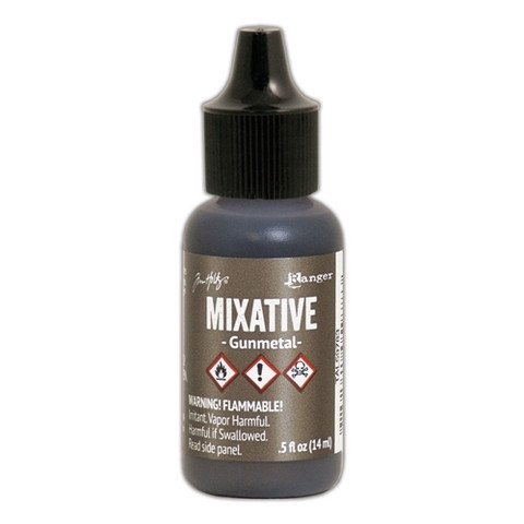 Tim Holtz Metallic Mixative alkoholimuste, sävy Gunmetal