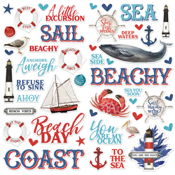 Simple Stories Foam Stickers -tarrat Vintage Seas
