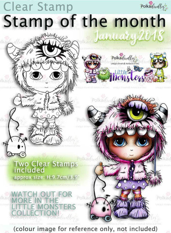 Polkadoodles Ivy Monster Costume Onesie -leimasin