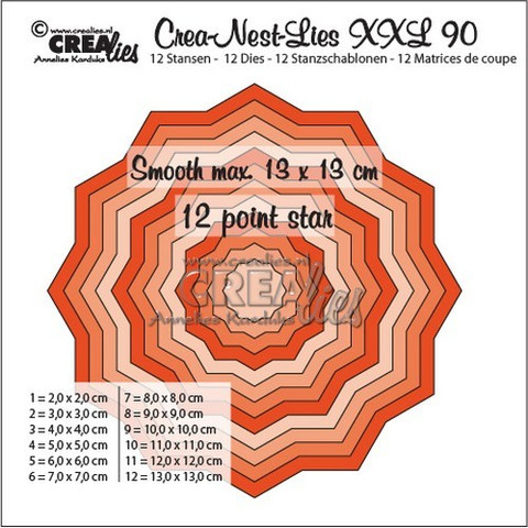 Crealies XXL stanssisetti 90
