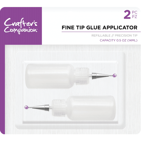 Crafter's Companion Fine Tip Glue Applicator -pullot, 2 kpl