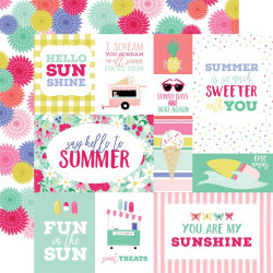 Echo Park Best Summer Ever skräppipaperi Multi Journaling Cards