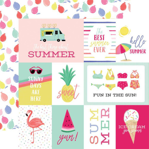Echo Park Best Summer Ever skräppipaperi Journaling Cards
