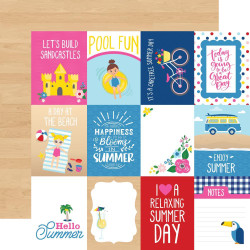 Echo Park I Love Summer skräppipaperi 3x4 Journaling Cards