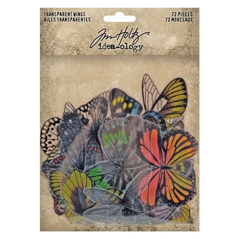 Tim Holtz Idea-Ology Transparent Acetate Wings -siivet, 72 kpl