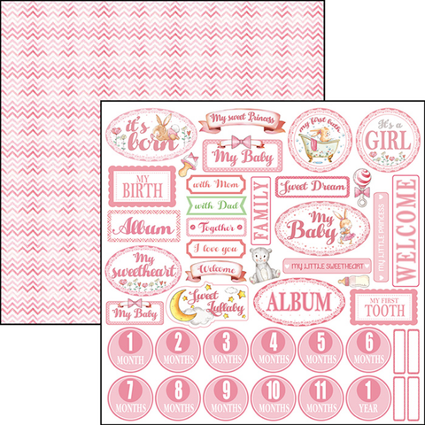 Ciao Bella  Ninna Nanna Girl -skräppipaperi English Heart