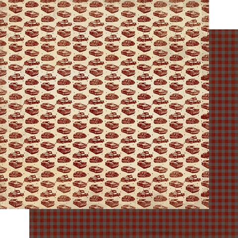 Authentique Mister skräppipaperi Vintage Cars and Trucks