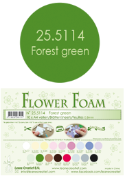 Leane Creatief Flower Foam -softislevy kukkien tekoon, forest green