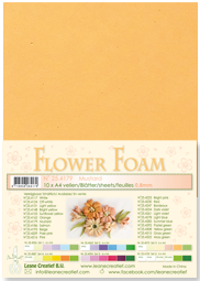 Leane Creatief Flower Foam -softislevy kukkien tekoon, mustard