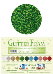 Leane Creatief Glitter Foam -softislevy, green
