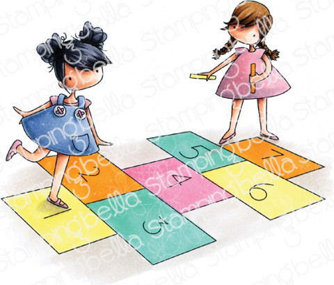 Stamping Bella Playing Hopscotch -leimasinsetti