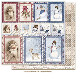  Maja Design Holiday in the Alps skräppipaperi Winter Ephemera