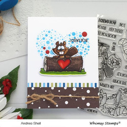 Whimsy Stamps Camp Critters -leimasinsetti