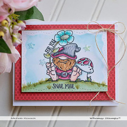 Whimsy Stamps Gnome Matter What -leimasinsetti