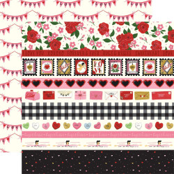 Echo Park Be My Valentine skräppipaperi Border Strips