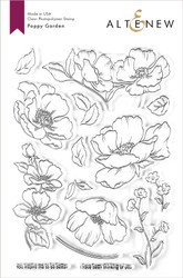 Altenew Poppy Garden -leima- ja stanssisetti