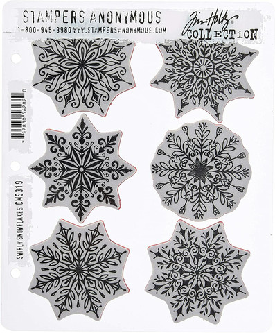 Stampers Anonymous, Tim Holtz leimasinsetti Swirly Snowflakes