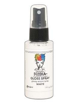 Dina Wakley Media Gloss Spray -suihke, sävy White, 56 ml