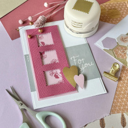 Vaessen Creative Magnetic Anywhere Craft Punch -lävistäjä Postage Stamp Square