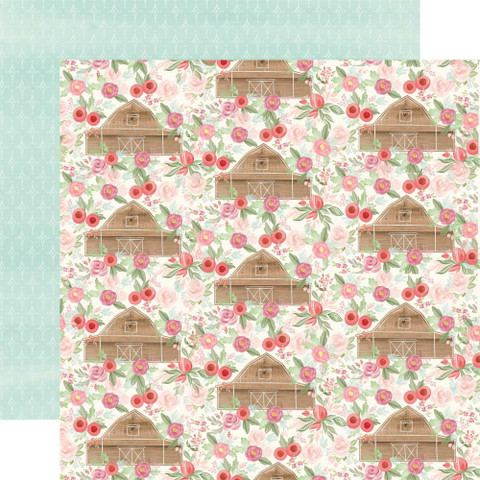Carta Bella Farmhouse Market skräppipaperi Barn Floral