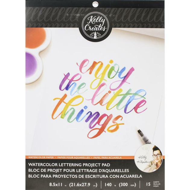 Kelly Creates Watercolor Brush Lettering Project Pad -paperipakkaus ...