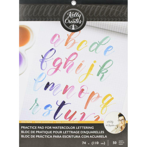 Kelly Creates Watercolor Brush Lettering Practise Pad -paperipakkaus