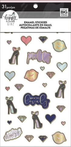 Mambi Happy Planner Enamel -tarrat, Glam Girl