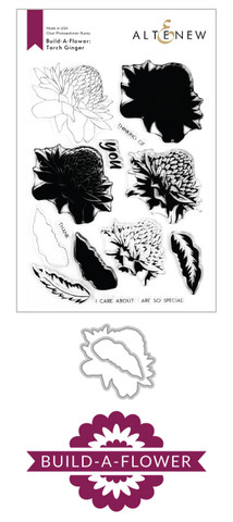 Altenew Build-A-Flower Torch Ginger stanssi- ja leimasinsetti