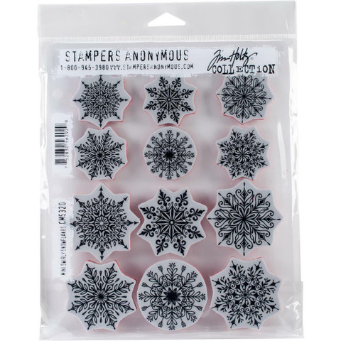 Stampers Anonymous, Tim Holtz leimasinsetti Mini Swirley Snowflakes