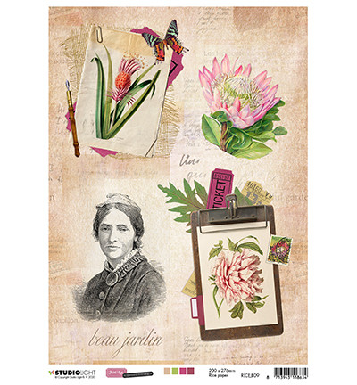 Studio Light riisipaperi Just Lou Botanical Collection 09