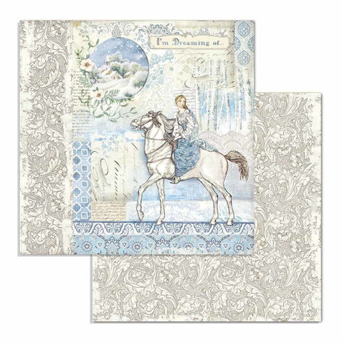 Stamperia Winter Tales skräppipaperi Horse