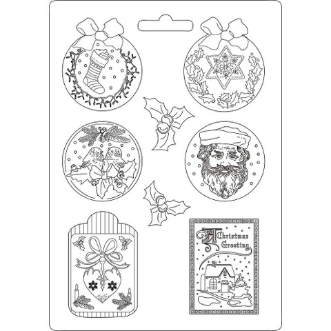 Stamperia Maxi Mould -muotti Classic Christmas 