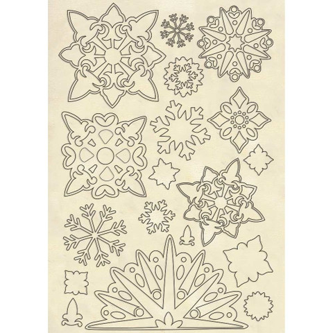 Stamperia Wooden Shapes Snowflakes -puukuviot
