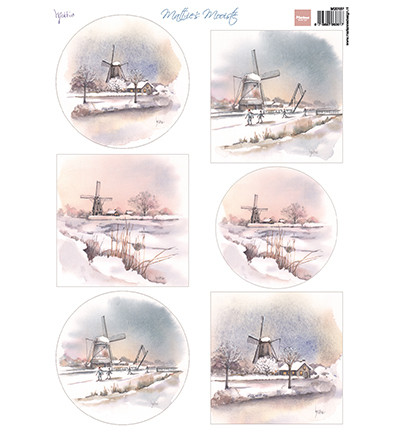 Marianne Design korttikuvat Windmills