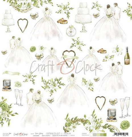 Craft O'clock skräppipaperi Our Story Extras To Cut I