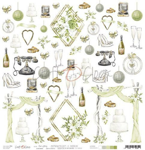 Craft O'clock skräppipaperi Our Story Extras To Cut II