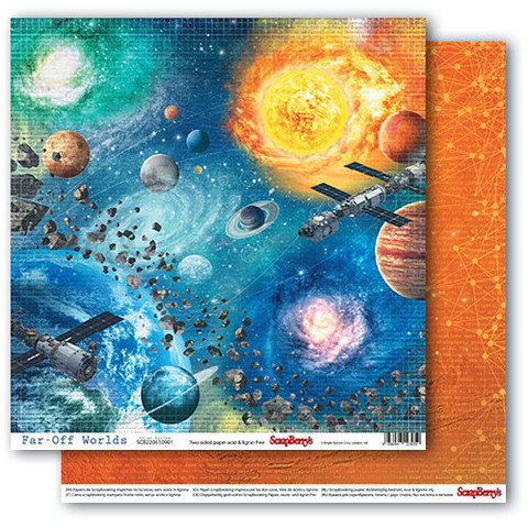 Scrapberry skräppipaperi Far-Off Worlds, Solar System