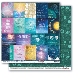 Scrapberry skräppipaperi Far-Off Worlds, Cards 2