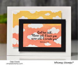 Whimsy Stamps Mini Cloud Background -leimasin