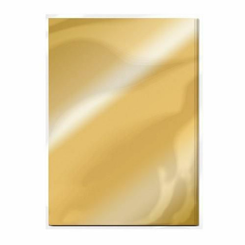Tonic High Gloss Mirror Card -peilikartonki, sävy Polished Gold, 5 arkkia