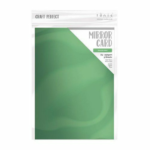 Tonic Satin Effect Mirror Card -peilikartonki, sävy Smooth Mint, 5 arkkia