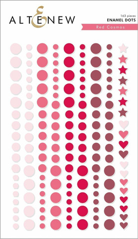 Altenew Red Cosmos Enamel Dots -tarrat